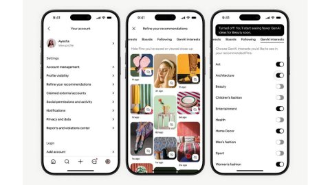 Pinterest lanza nuevas herramientas para que los usuarios controlen el contenido generado por IA