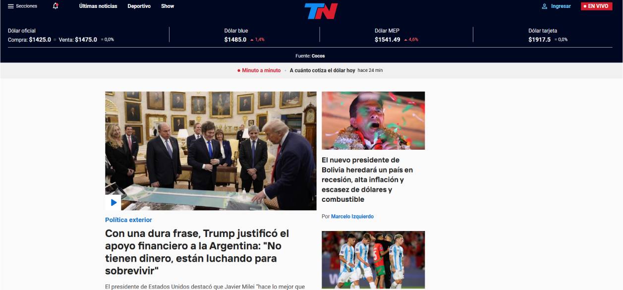 Sitios Digitales (con Social): TN sigue al frente en Agosto, con subas para El Destape, Infobae y Rosario3