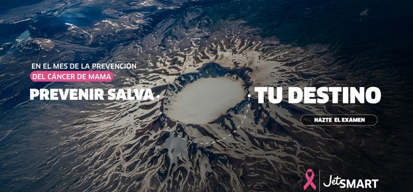 Super y JetSMART convierten sus destinos en un llamado a la concientización del cáncer de mama