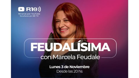 Marcela Feudale debuta en Radio 10 con su nuevo programa “Feudalísima”