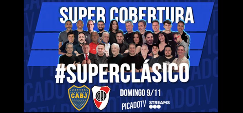 PicadoTV y Streams Telefe se unen para una cobertura especial del superclásico