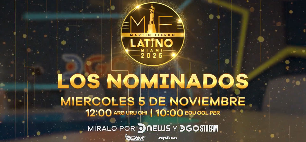 DGO Stream y Bondi Live anuncian a los nominados de los Martín Fierro Latino Miami 2025