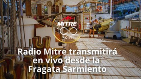 Radio Mitre transmitirá en vivo desde la Fragata Sarmiento