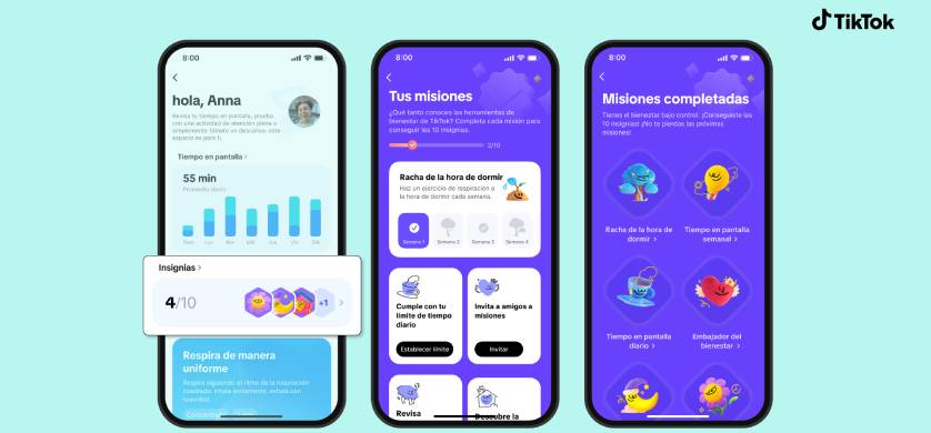 TikTok suma nuevas funciones de bienestar digital para promover un uso equilibrado de la tecnología