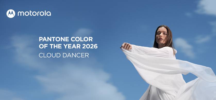 Motorola y Pantone presentan Cloud Dancer, el Color del Año 2026