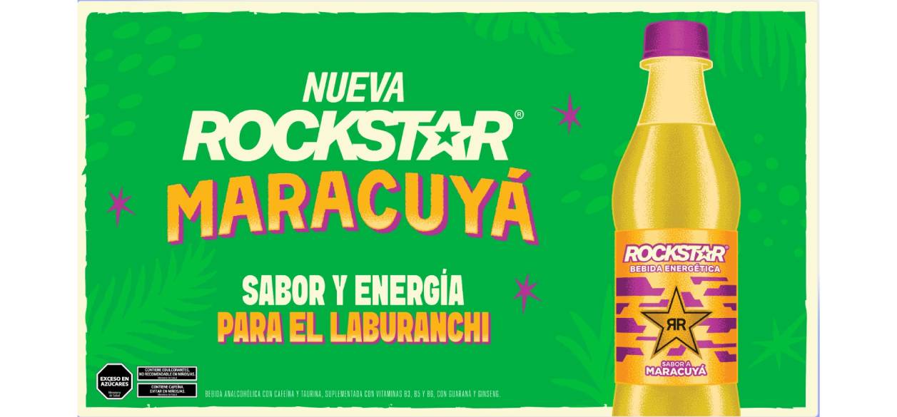Rockstar suma el sabor Maracuyá a su propuesta de bebidas energizantes