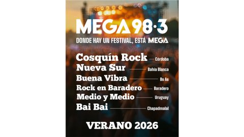 Verano 2026: Mega 98.3 dice presente en los festivales de rock