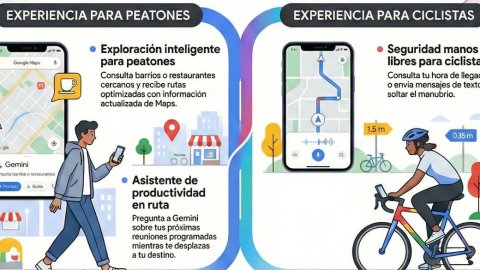 Gemini llega a Google Maps con nuevas funciones para peatones y ciclistas