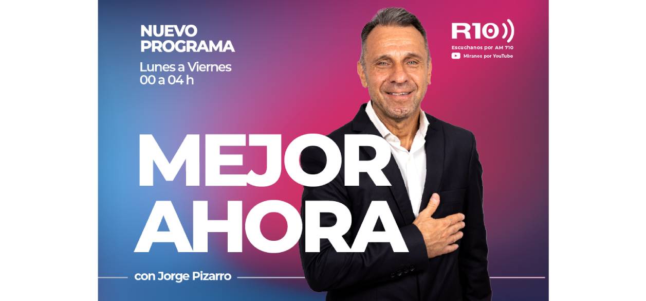 Jorge Pizarro se suma a las noches de Radio 10 con un nuevo programa