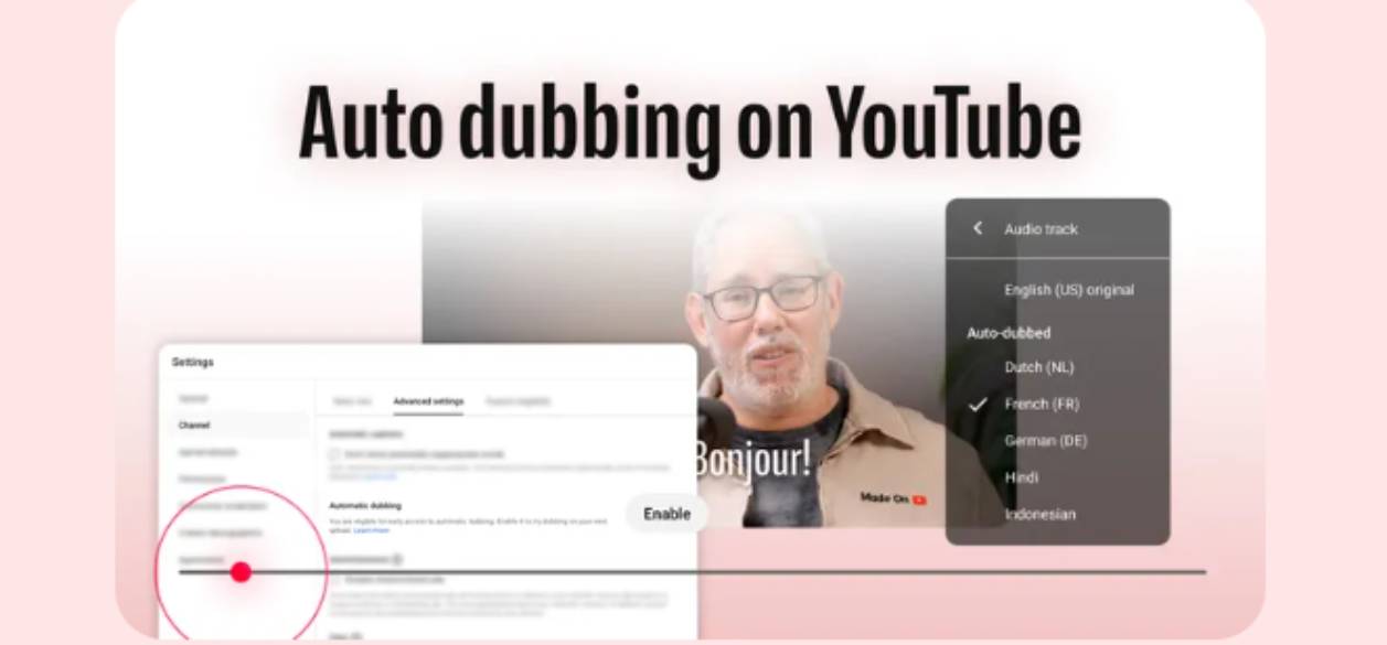 YouTube actualiza su herramienta de doblaje automático