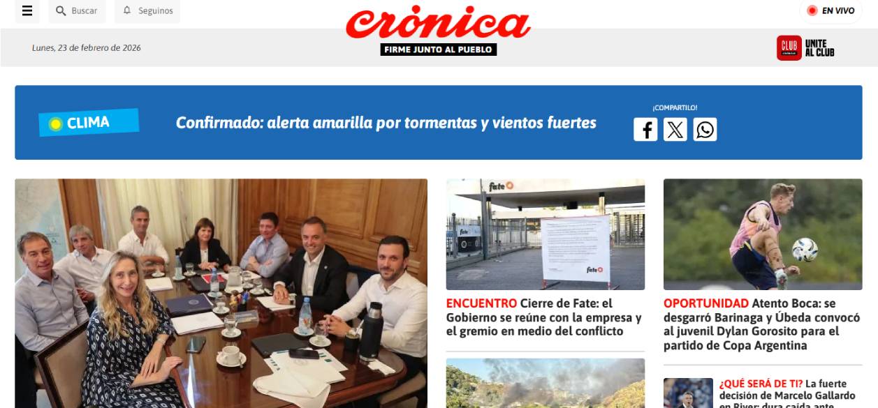 Sitios digitales (con Social): TN lideró en diciembre y Crónica fue el medio que más creció del mes
