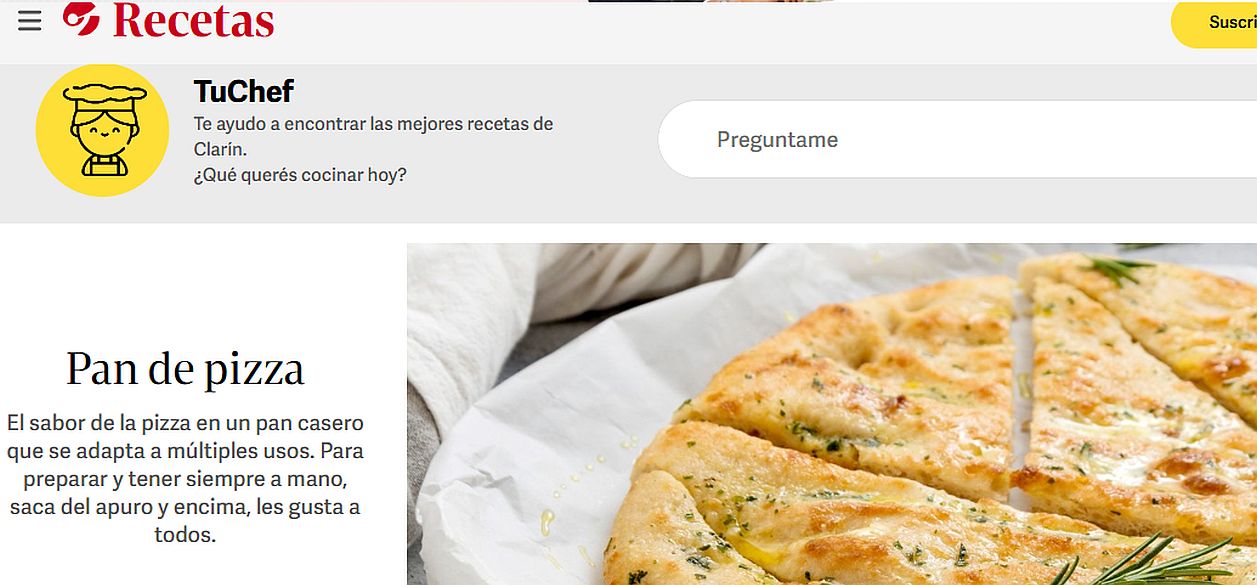 TuChef, el asistente potenciado con IA para encontrar recetas en Clarín