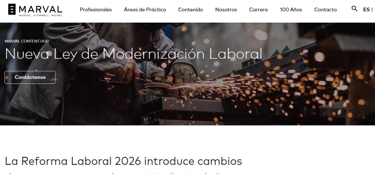Marval lanzó un hub de contenidos disponibles de consulta sobre la reforma laboral