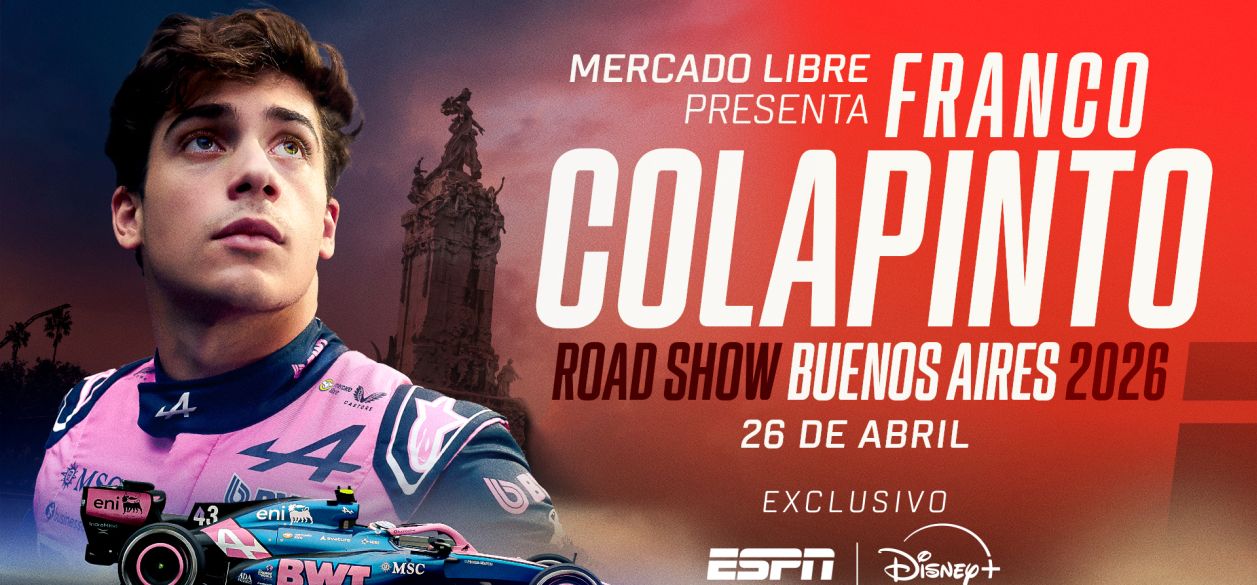ESPN trae en exclusivo el imperdible Franco Colapinto Road Show en Buenos Aires