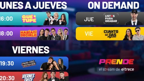 eltrece lanza “Prende”, su nuevo canal de stream