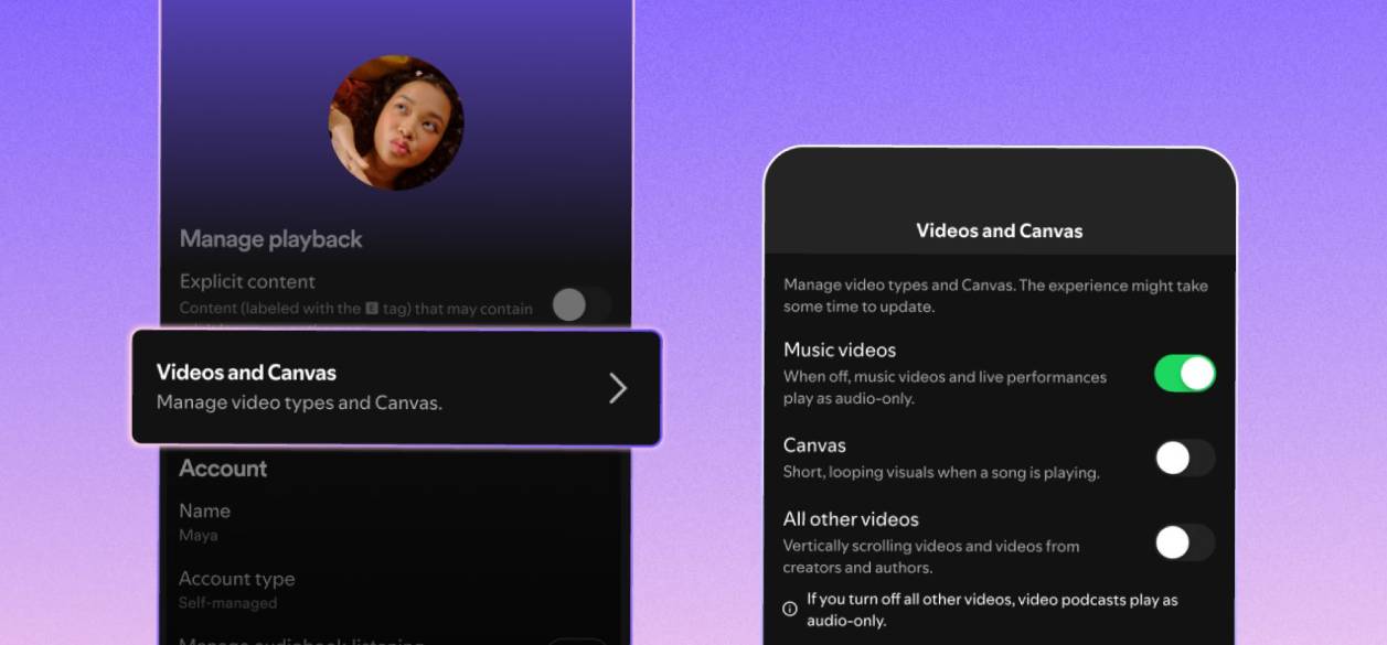 Spotify suma controles de video y amplía la personalización para todos los usuarios