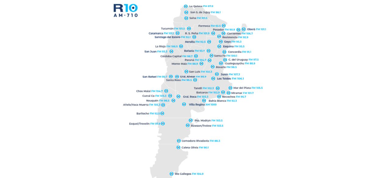 Radio 10 fortalece su presencia federal y continúa expandiéndose