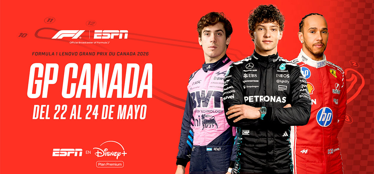ESPN transmite en vivo el GP de Canada de F1