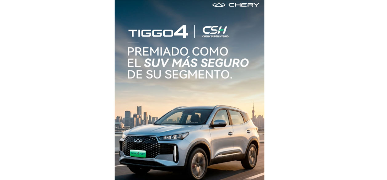 Chery TIGGO 4 CSH fue reconocido por CESVI como el SUV compacto más seguro de Argentina
