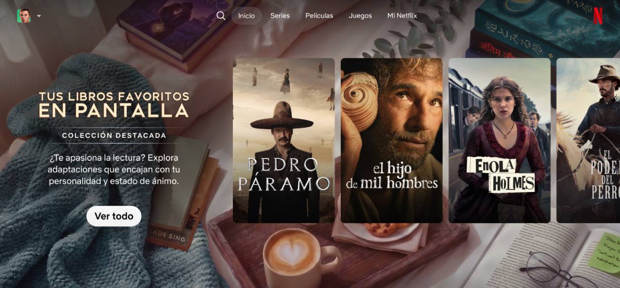 Nueva sección de Netflix dedicada a las adaptaciones literarias