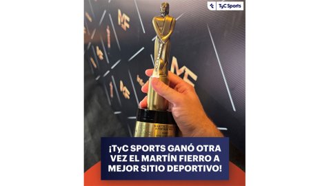 TyCSports.com ganó el Martín Fierro al mejor sitio web deportivo