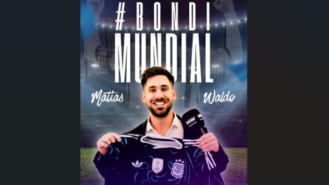 Bondi se suma al Mundial con coberturas especiales de Mati Waldo
