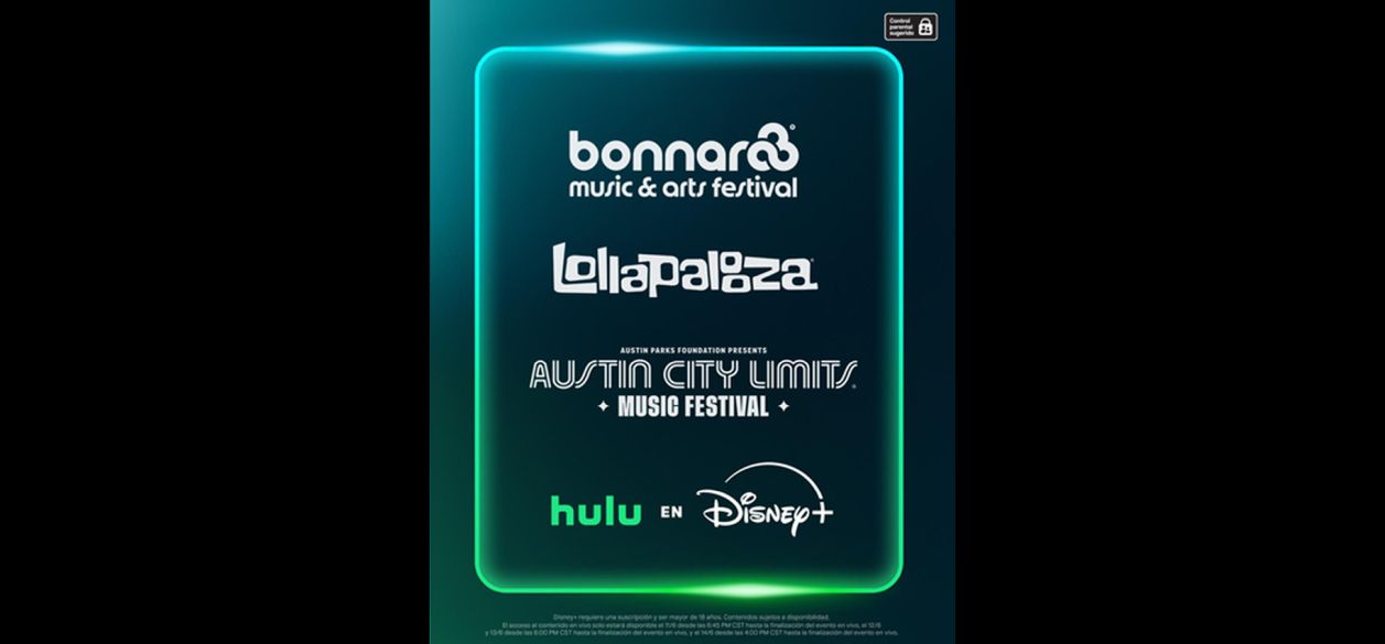 Hulu en Disney+ transmitirá los festivales Bonnaroo, Lollapalooza y Austin City Limits