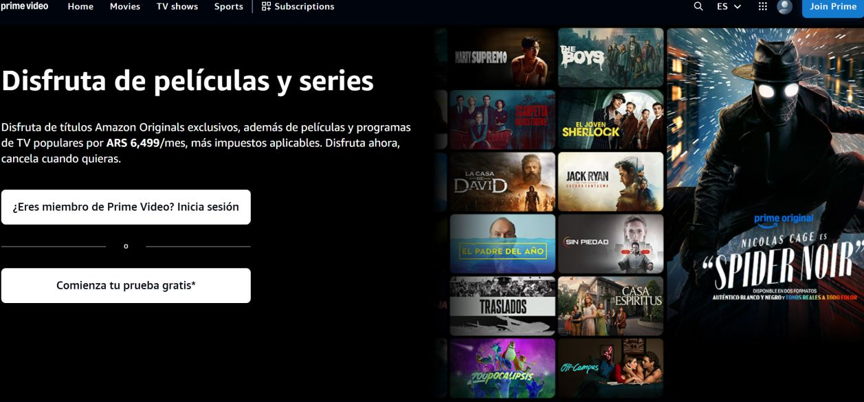 Amazon amplía la suscripción directa a servicios de streaming de terceros en Argentina