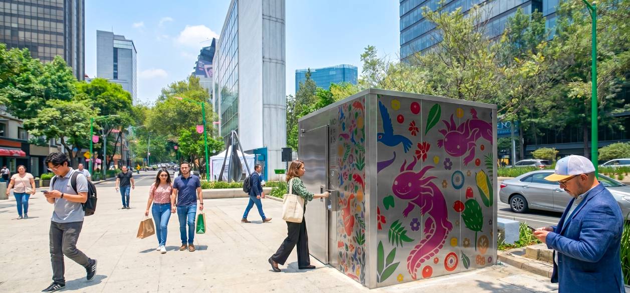 Global Vía Pública impulsa un sistema de baños inteligentes en México