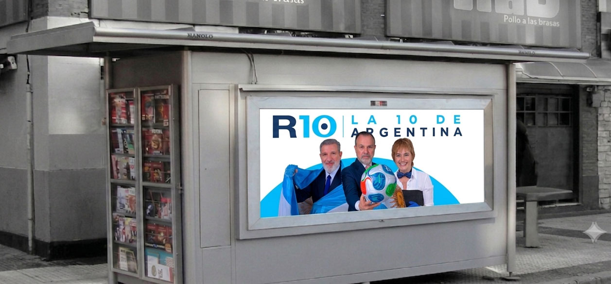 Con una campaña de vía pública, Radio 10 acompaña a la Selección durante la Copa del Mundo. 