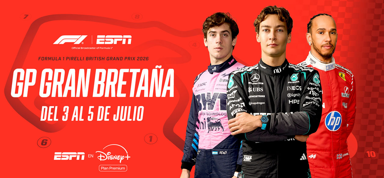ESPN trae a Disney+ Plan Premium el GP de Gran Bretaña desde Silverstone, la cuna de la F1