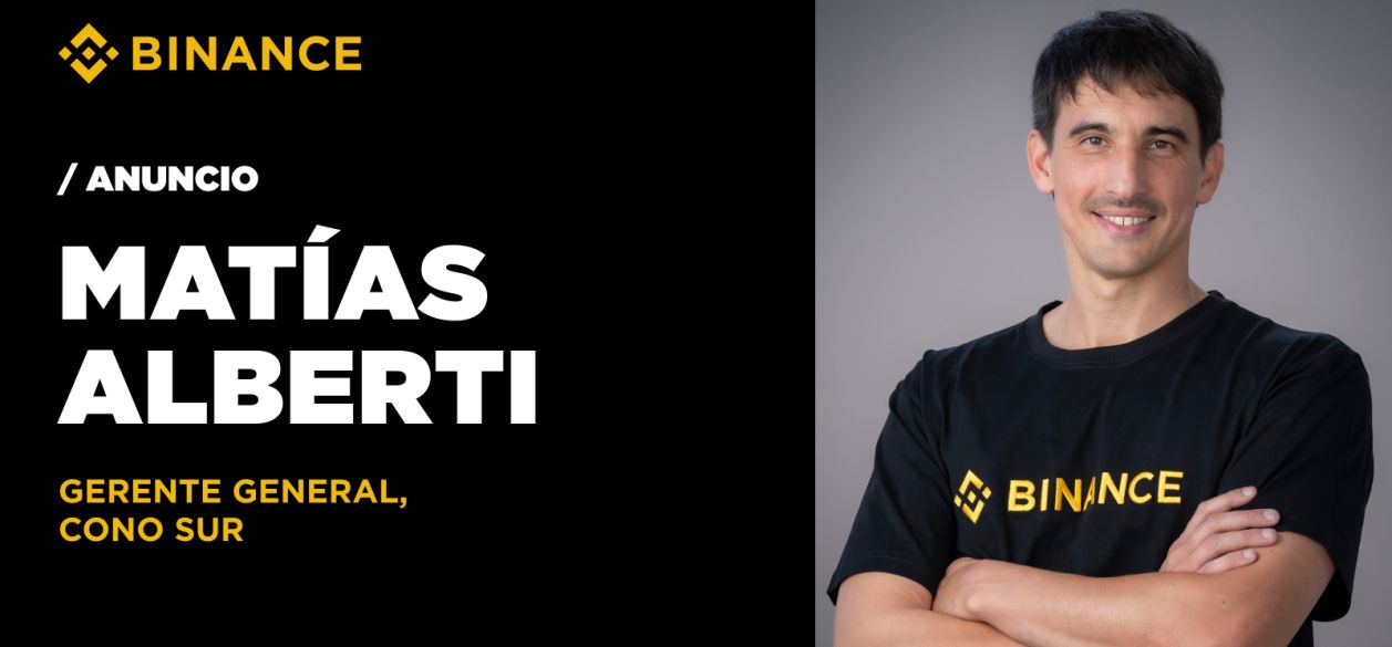 Binance nombra a Matías Alberti como Gerente General para Argentina y Cono Sur