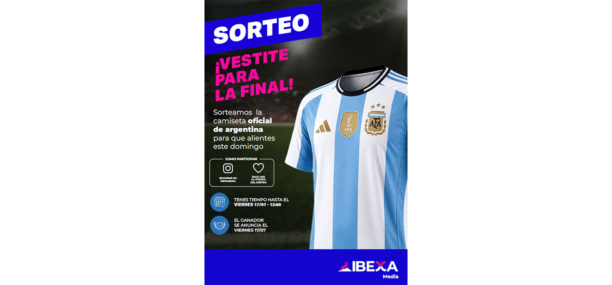 Ibexa invita a vivir la final con la camiseta oficial de la Selección Argentina