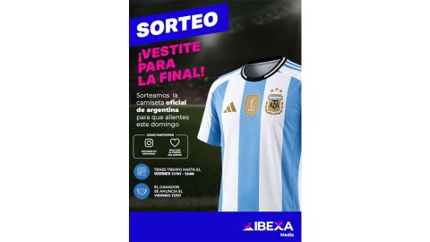 Ibexa invita a vivir la final con la camiseta oficial de la Selección Argentina