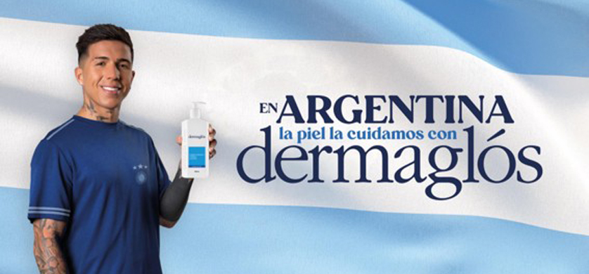 Dermaglós y Enzo Fernández, una campaña que refuerza la importancia del cuidado de la piel