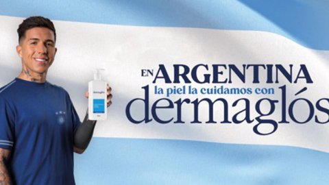 Dermaglós y Enzo Fernández, una campaña que refuerza la importancia del cuidado de la piel