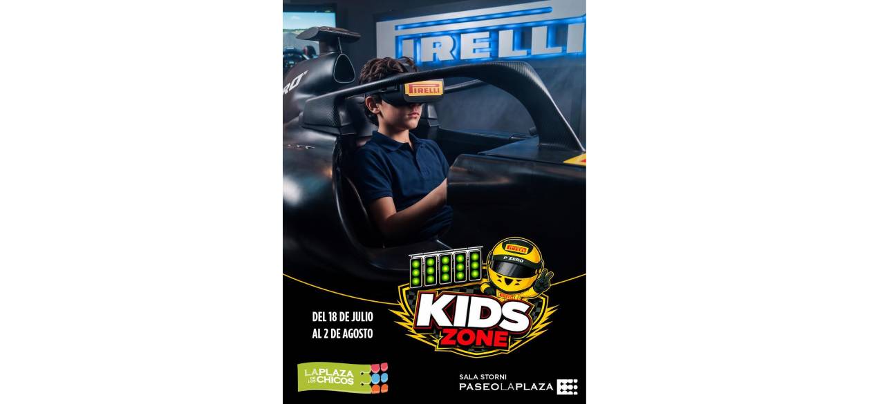 La Pirelli Kids Zone desembarca en el Paseo La Plaza con una experiencia para las infancias
