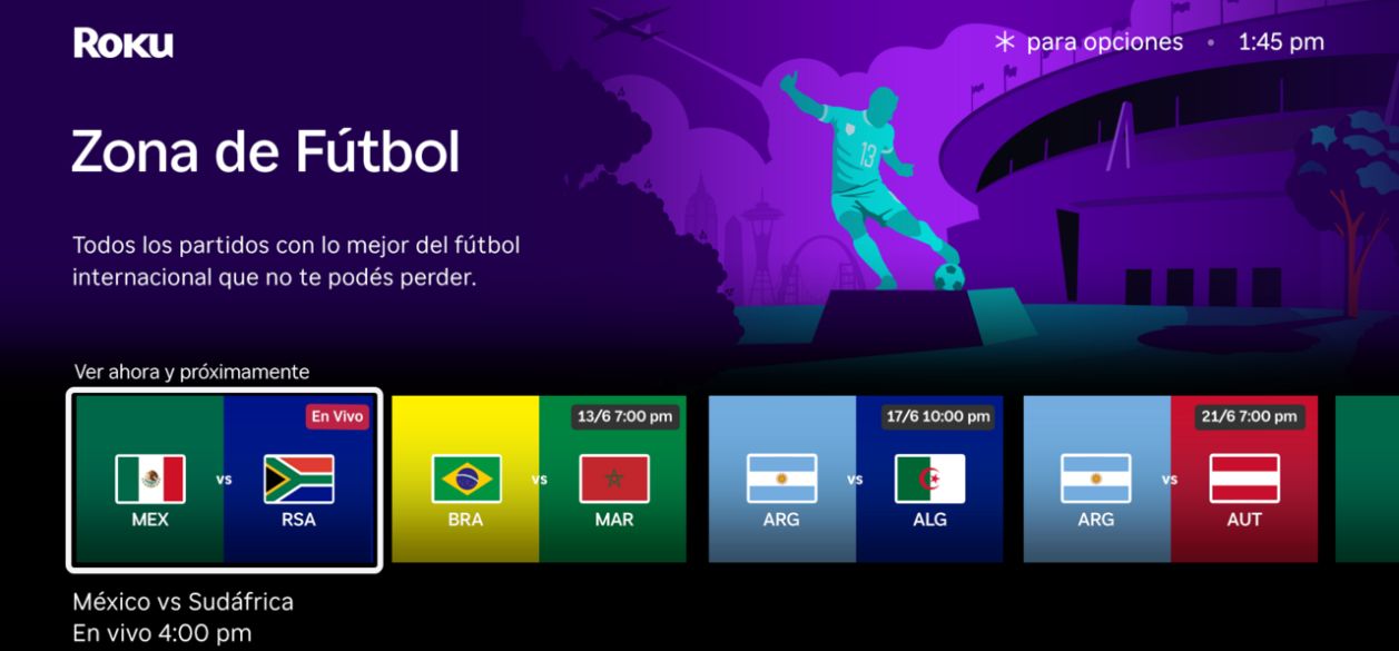 Roku revela el uso que le dieron los argentinos a la Zona de Fútbol