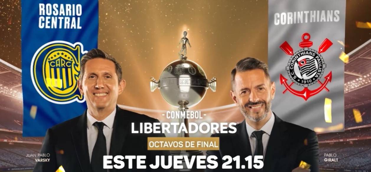 La Libertadores vuelve a Telefe con Rosario Central vs. Corinthians