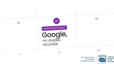 ALMA le pide a Google Calendar que no se olvide del Día Mundial del Alzheimer