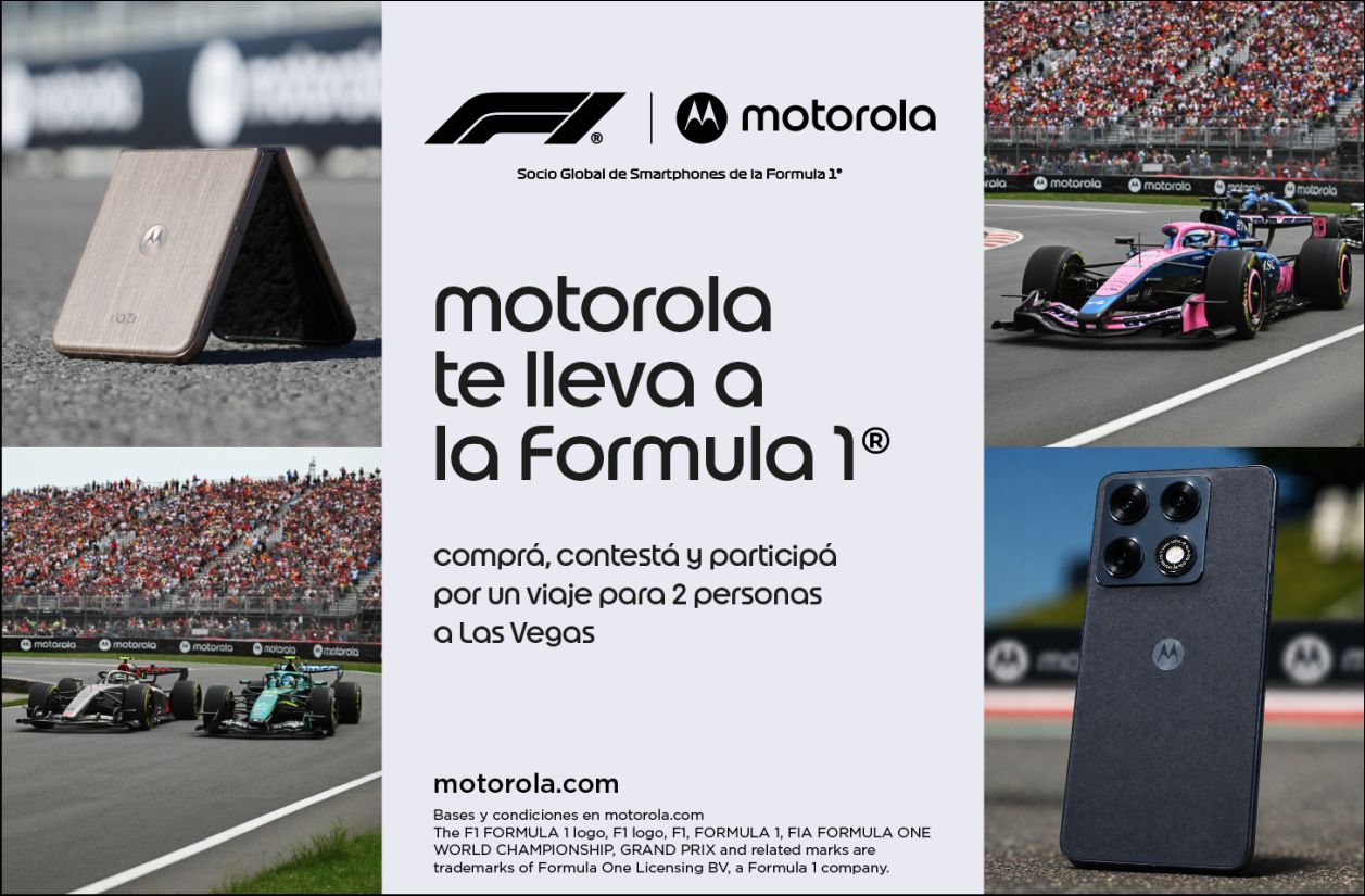 Motorola te lleva a la Formula 1: cómo participar por viajes a Las Vegas