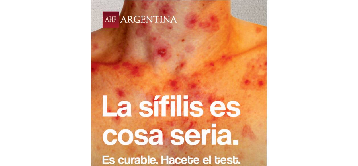 AHF Argentina alerta por el aumento de casos de sífilis con una nueva campaña