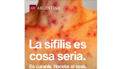 AHF Argentina alerta por el aumento de casos de sífilis con una nueva campaña