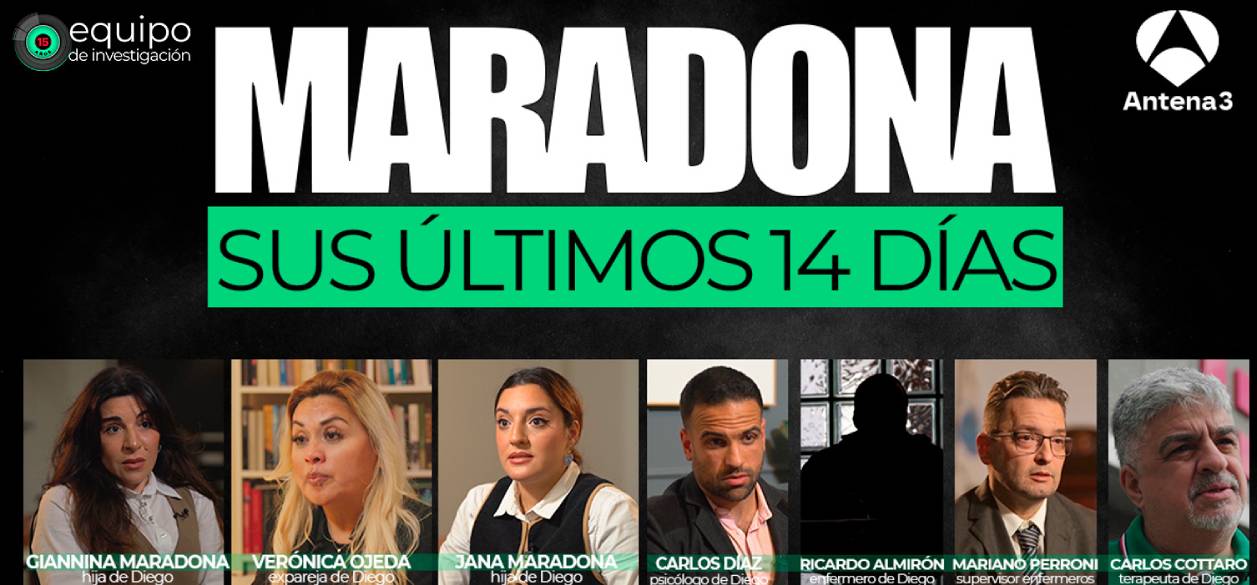 Antena 3 Internacional reconstruye la muerte de Maradona en un especial exclusivo