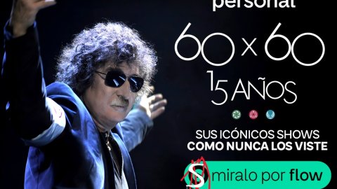 Charly García llega a Flow con “60x60”: los históricos conciertos del Gran Rex estarán disponibles desde hoy
